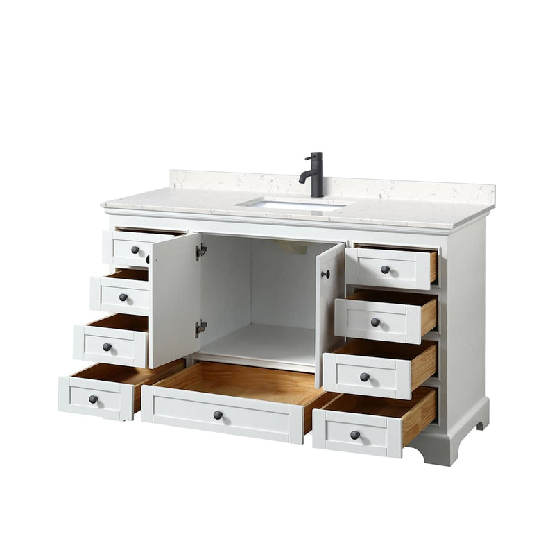 Deborah 60" Free Standing Single Basin Vanity Set with Cultured Marble Vanity Top - image 8