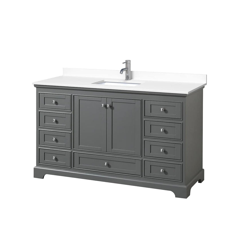 Deborah 60" Free Standing Single Basin Vanity Set with Cultured Marble Vanity Top - image 15