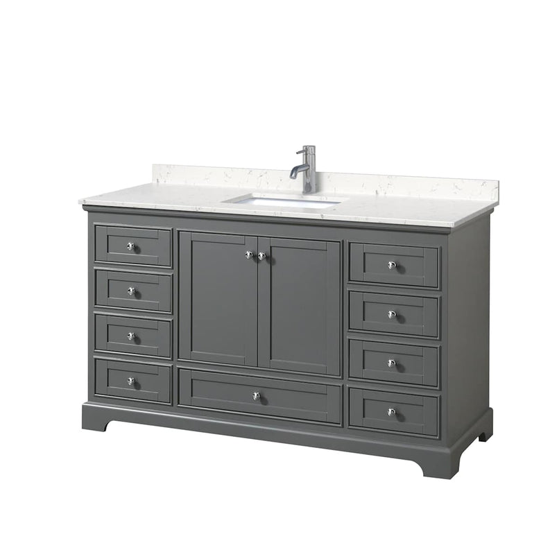 Deborah 60" Free Standing Single Basin Vanity Set with Cultured Marble Vanity Top - image 16