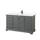 Deborah 60" Free Standing Single Basin Vanity Set with Cultured Marble Vanity Top - image 17