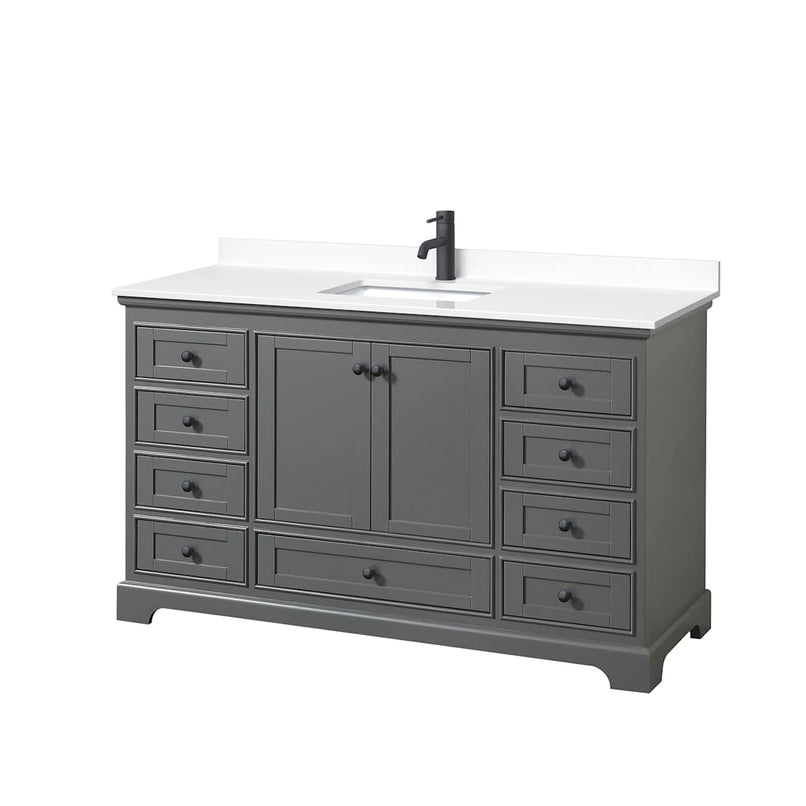 Deborah 60" Free Standing Single Basin Vanity Set with Cultured Marble Vanity Top - image 17