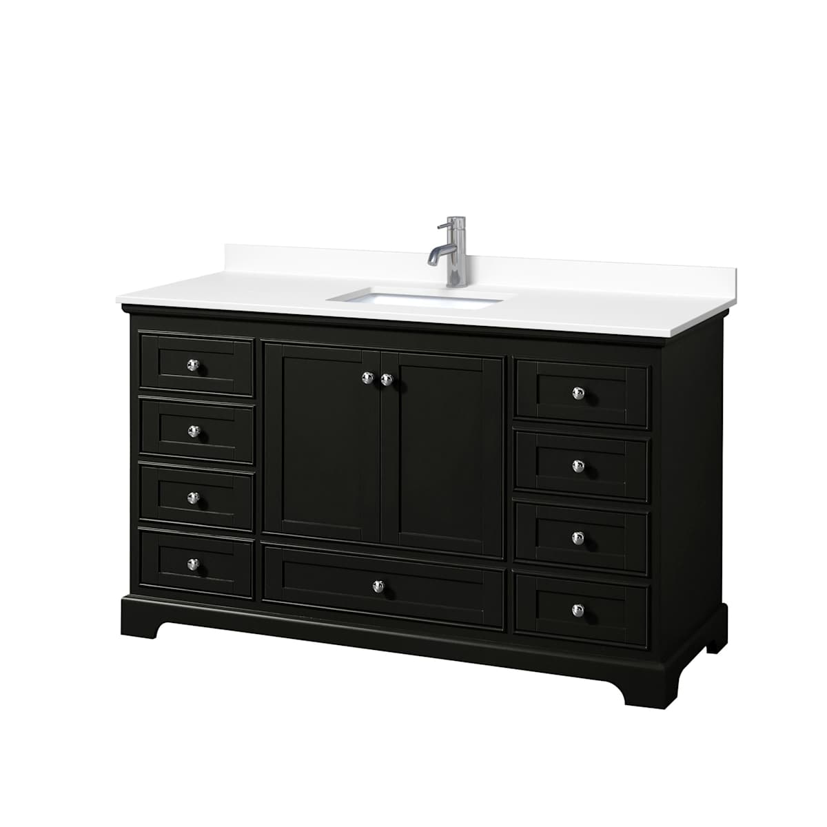 Deborah 60" Free Standing Single Basin Vanity Set with Cultured Marble Vanity Top - image 18