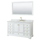 Deborah 60" Free Standing Single Vanity Set with Wood Cabinet, Marble Vanity Top, and Framed Mirror - image 9