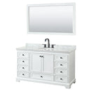 Deborah 60" Free Standing Single Vanity Set with Wood Cabinet, Marble Vanity Top, and Framed Mirror - image 10