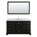 Deborah 60" Free Standing Single Vanity Set with Wood Cabinet, Marble Vanity Top, and Framed Mirror - image 12