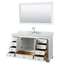 Deborah 60" Free Standing Single Vanity Set with Wood Cabinet, Marble Vanity Top, and Framed Mirror - image 16
