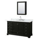 Deborah 60" Free Standing Single Vanity Set with Wood Cabinet, Marble Vanity Top, and Medicine Cabinet - image 13