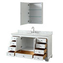 Deborah 60" Free Standing Single Vanity Set with Wood Cabinet, Marble Vanity Top, and Medicine Cabinet - image 16