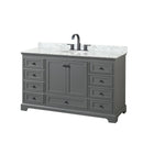 Deborah 60" Free Standing Single Vanity Set with Wood Cabinet and Marble Vanity Top - image 2