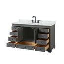 Deborah 60" Free Standing Single Vanity Set with Wood Cabinet and Marble Vanity Top - image 3