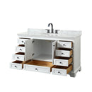 Deborah 60" Free Standing Single Vanity Set with Wood Cabinet and Marble Vanity Top - image 8