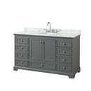 Deborah 60" Free Standing Single Vanity Set with Wood Cabinet and Marble Vanity Top - image 14