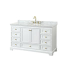 Deborah 60" Free Standing Single Vanity Set with Wood Cabinet and Marble Vanity Top - image 16