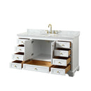 Deborah 60" Free Standing Single Vanity Set with Wood Cabinet and Marble Vanity Top - image 17