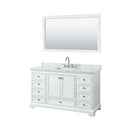 Deborah 60" Free Standing Single Vanity Set with Wood Cabinet, Marble Vanity Top, and Framed Mirror - image 13