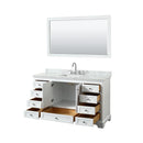 Deborah 60" Free Standing Single Vanity Set with Wood Cabinet, Marble Vanity Top, and Framed Mirror - image 14