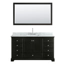 Deborah 60" Free Standing Single Vanity Set with Wood Cabinet, Marble Vanity Top, and Framed Mirror - image 17