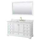 Deborah 60" Free Standing Single Vanity Set with Wood Cabinet, Marble Vanity Top, and Framed Mirror - image 19
