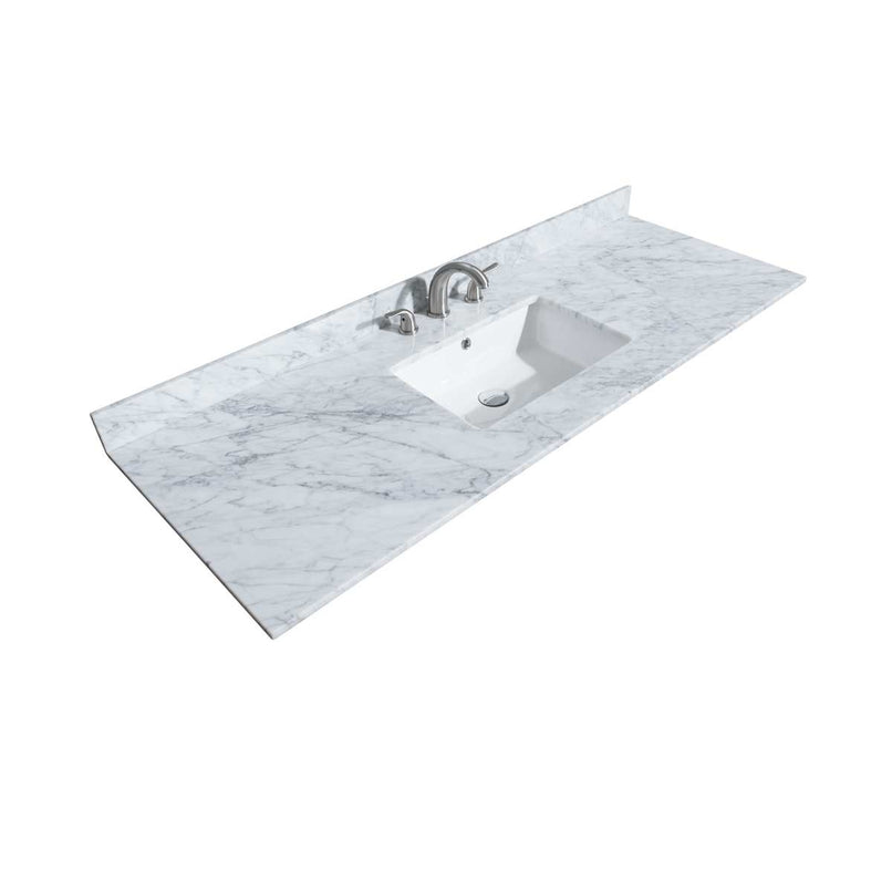 Deborah 60" Free Standing Single Vanity Set with Wood Cabinet, Marble Vanity Top, and Medicine Cabinet - image 4