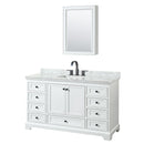 Deborah 60" Free Standing Single Vanity Set with Wood Cabinet, Marble Vanity Top, and Medicine Cabinet - image 9