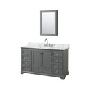 Deborah 60" Free Standing Single Vanity Set with Wood Cabinet, Marble Vanity Top, and Medicine Cabinet - image 13