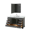 Deborah 60" Free Standing Single Vanity Set with Wood Cabinet, Marble Vanity Top, and Medicine Cabinet - image 14