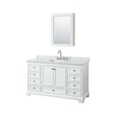 Deborah 60" Free Standing Single Vanity Set with Wood Cabinet, Marble Vanity Top, and Medicine Cabinet - image 15