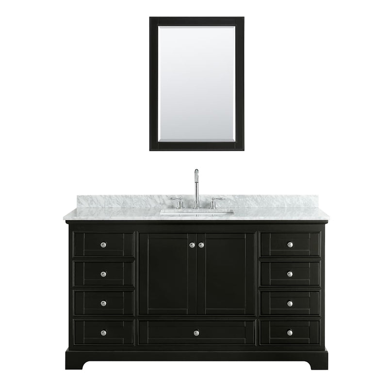 Deborah 60" Free Standing Single Vanity Set with Wood Cabinet, Marble Vanity Top, and Medicine Cabinet - image 19
