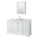 Deborah 60" Free Standing Single Vanity Set with Wood Cabinet, Marble Vanity Top, and Medicine Cabinet - image 21