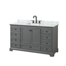 Deborah 60" Free Standing Single Vanity Set with Wood Cabinet and Marble Vanity Top - image 2