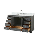 Deborah 60" Free Standing Single Vanity Set with Wood Cabinet and Marble Vanity Top - image 10