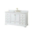 Deborah 60" Free Standing Single Vanity Set with Wood Cabinet and Marble Vanity Top - image 16