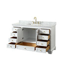 Deborah 60" Free Standing Single Vanity Set with Wood Cabinet and Marble Vanity Top - image 17
