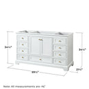 Deborah 59-1/4" Free Standing Single Wood Vanity Cabinet Only with Mirror - Less Vanity Top - image 3