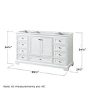 Deborah 59-1/4" Free Standing Single Wood Vanity Cabinet Only with Mirror - Less Vanity Top - image 9