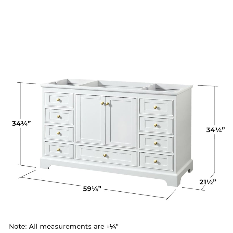 Deborah 59-1/4" Free Standing Single Wood Vanity Cabinet Only - Less Vanity Top - image 2