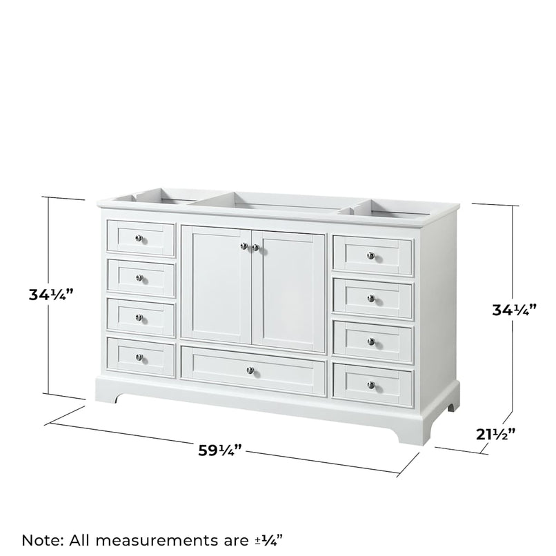 Deborah 59-1/4" Free Standing Single Wood Vanity Cabinet Only - Less Vanity Top - image 7