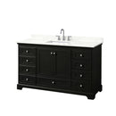 Deborah 60" Free Standing Single Basin Vanity Set with Cabinet and Quartz Vanity Top - image 1