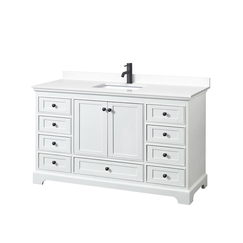 Deborah 60" Free Standing Single Basin Vanity Set with Cultured Marble Vanity Top - image 1