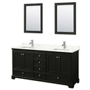 Deborah 72" Free Standing Double Basin Vanity Set with Cabinet, Quartz Vanity Top, and Framed Mirror - image 2