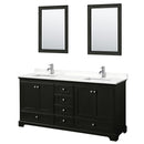 Deborah 72" Free Standing Double Basin Vanity Set with Cabinet, Quartz Vanity Top, and Framed Mirror - image 8