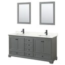 Deborah 72" Free Standing Double Basin Vanity Set with Cabinet, Quartz Vanity Top, and Framed Mirror - image 9