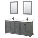 Deborah 72" Free Standing Double Basin Vanity Set with Cabinet, Quartz Vanity Top, and Framed Mirror - image 11