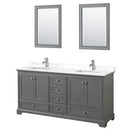 Deborah 72" Free Standing Double Basin Vanity Set with Cabinet, Quartz Vanity Top, and Framed Mirror - image 13
