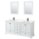 Deborah 72" Free Standing Double Basin Vanity Set with Cabinet, Quartz Vanity Top, and Framed Mirror - image 14