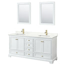 Deborah 72" Free Standing Double Basin Vanity Set with Cabinet, Quartz Vanity Top, and Framed Mirror - image 17
