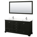 Deborah 72" Free Standing Double Basin Vanity Set with Cabinet, Quartz Vanity Top, and Framed Mirror - image 9