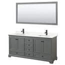Deborah 72" Free Standing Double Basin Vanity Set with Cabinet, Quartz Vanity Top, and Framed Mirror - image 10