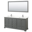 Deborah 72" Free Standing Double Basin Vanity Set with Cabinet, Quartz Vanity Top, and Framed Mirror - image 14