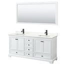 Deborah 72" Free Standing Double Basin Vanity Set with Cabinet, Quartz Vanity Top, and Framed Mirror - image 15